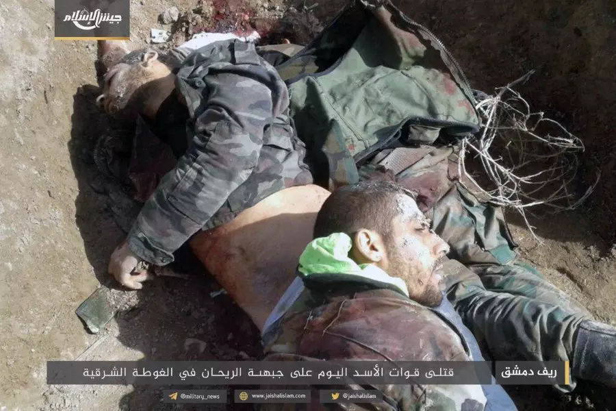 مقتل 25 عنصراً وعطب ثلاث دبابات للنظام باشتباكات على جبهة الريحان بريف دمشق
