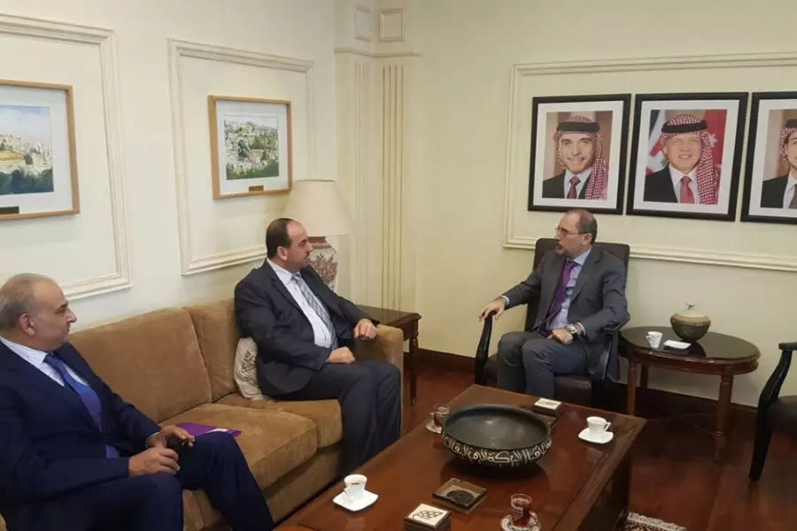 نصر الحريري يلتقي وزير الخارجية الأردني لبحث آخر المستجدات الميدانية في الجنوب السوري
