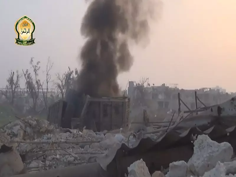 تدمير كاسحة ألغام وقتل وجرح العديد من جنود الأسد بدمشق