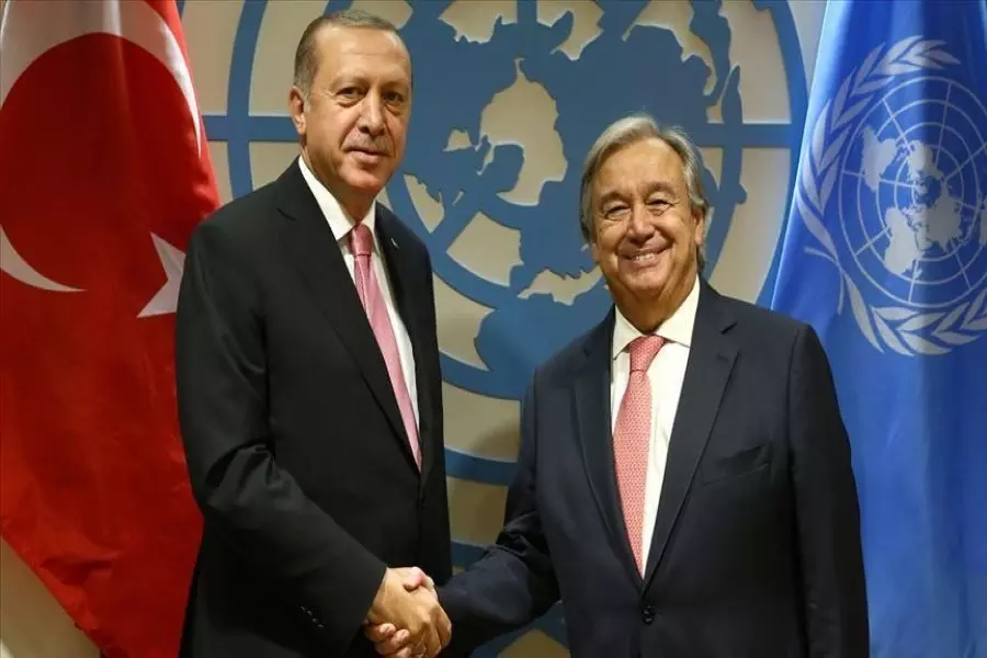 أردوغان وغوتيريش يبحثان عدة ملفات من بينها الملف السوري