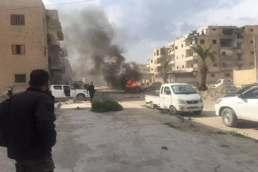 استشهاد عشرة مدنيين إثر انفجار مفخخة في مدينة الرقة