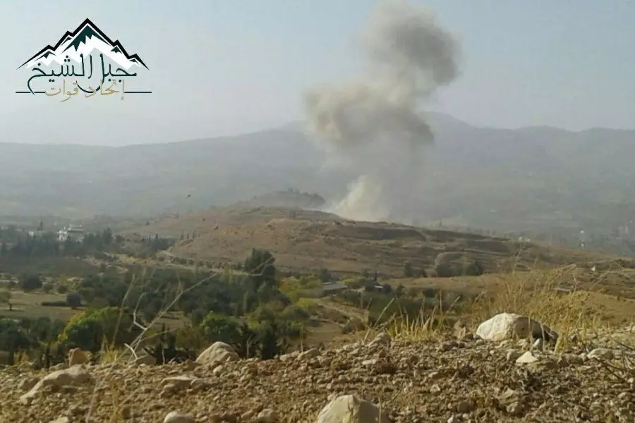 قصف متواصل على بلدات منطقة الحرمون بريف دمشق الغربي