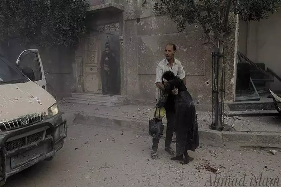 شعبة الهلال الأحمر ونقاط طبية خارج الخدمة بقصف الأسد وروسيا على مدينة دوما