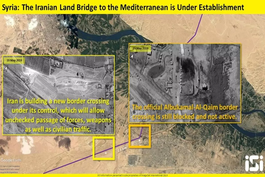 صور جوية تكشف مساعي إيران لبناء معبر بري بين العراق وسوريا لضمان طريق إمدادها