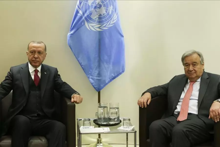 أردوغان وغوتيريش يبحثان الملف السوري على هامش اجتماعات الجمعية العامة