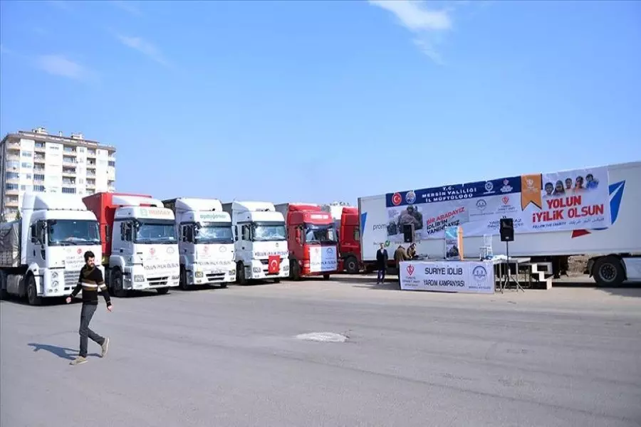 مؤسسات مجتمع مدني تركية ترسل مساعدات إنسانية للنازحين في إدلب