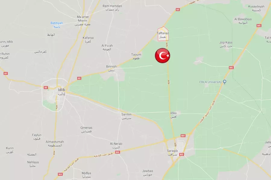 قوات تركية معززة بالدبابات تثبت نقطة لها بمطار تفتناز العسكري