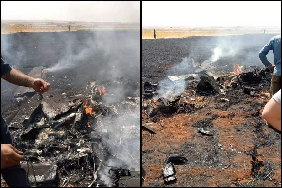 آلة نشر الموت ... سقوط طائرة استطلاع روسية وانفجارها بريف حلب الغربي