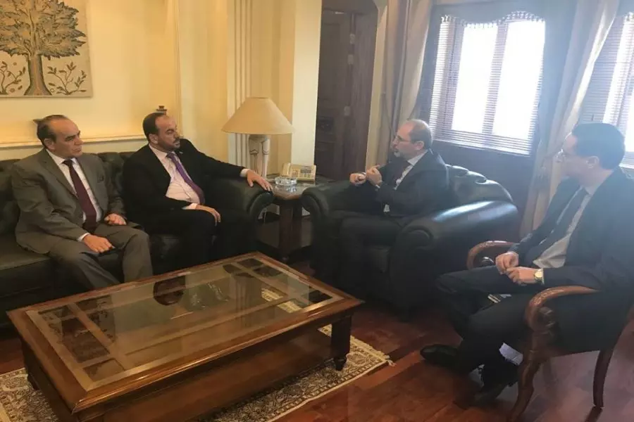 وفد هيئة التفاوض السورية يلتقي وزير الخارجية الأردني ويبحثان وضع الجنوب السوري