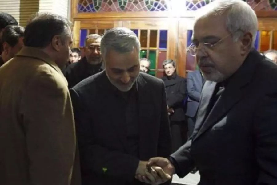 قاسم سليماني يهنئ ظريف على "غضب" أمريكا منه