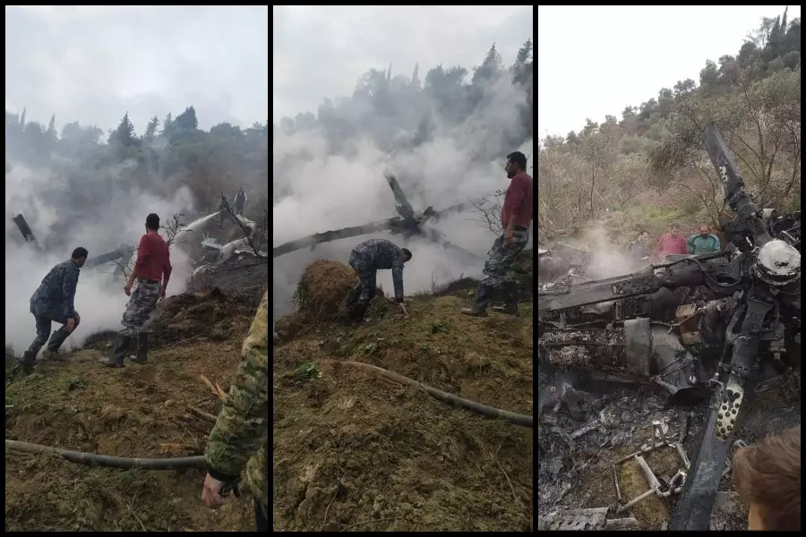 أنباء عن مصرع طيارين من طاقمها .. سقوط مروحية لقوات الأسد بريف اللاذقية