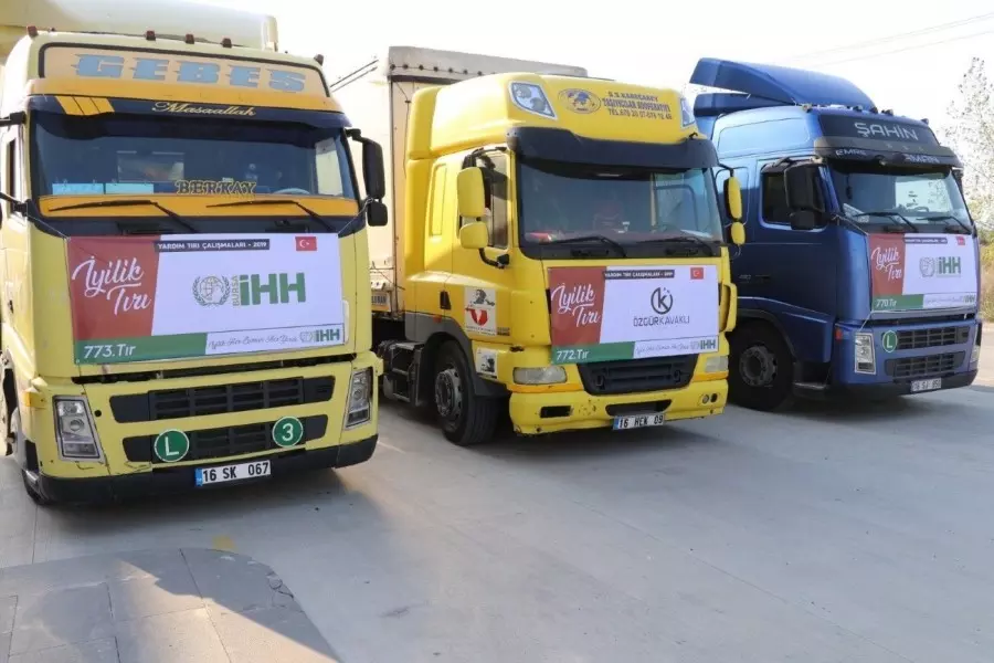 الإغاثة التركية تستعد لإرسال مئات شاحنات المساعدات من 81 ولاية إلى سوريا