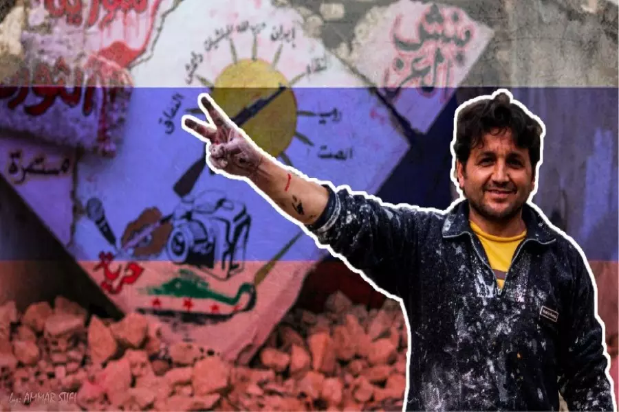 منصة "تأكد": (روسيا اليوم) تفبرك أقوالاً على لسان رسام سوري معارض لنظام الأسد