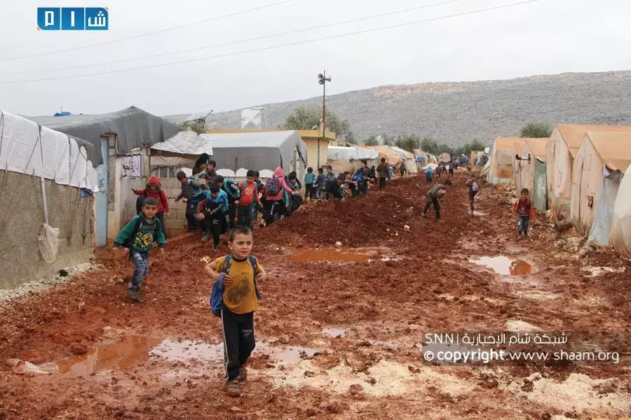 منسقو الاستجابة تصدر التقرير الأولي للأضرار في المخيمات بعد العاصفة المطرية