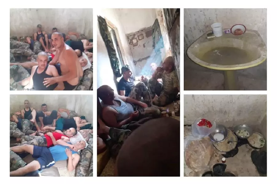 النظام يُمّعن في إذلال عناصره .. صور لعناصر سجناء في قطعة عسكرية تُشعِل الصفحات الموالية