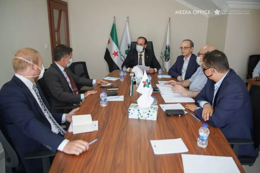 رئيس الائتلاف يناقش تطورات الوضع السوري مع كبير المستشارين في الخارجية الألمانية