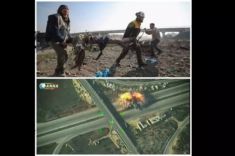 عندما يثبت القاتل جريمته .. إعلام روسيا يوثق استهداف النازحين قرب معرة النعمان بإدلب