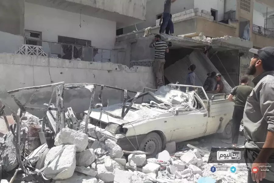 أكثر من 12 طائرة حربية ومروحية تحلق بأجواء إدلب بوقت واحد وتقصف مدنييها