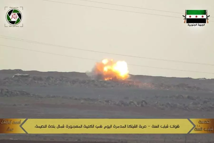 كتائب الثوار تدمر عربة شيلكا في الكتيبة المهجورة ردا على الخروقات