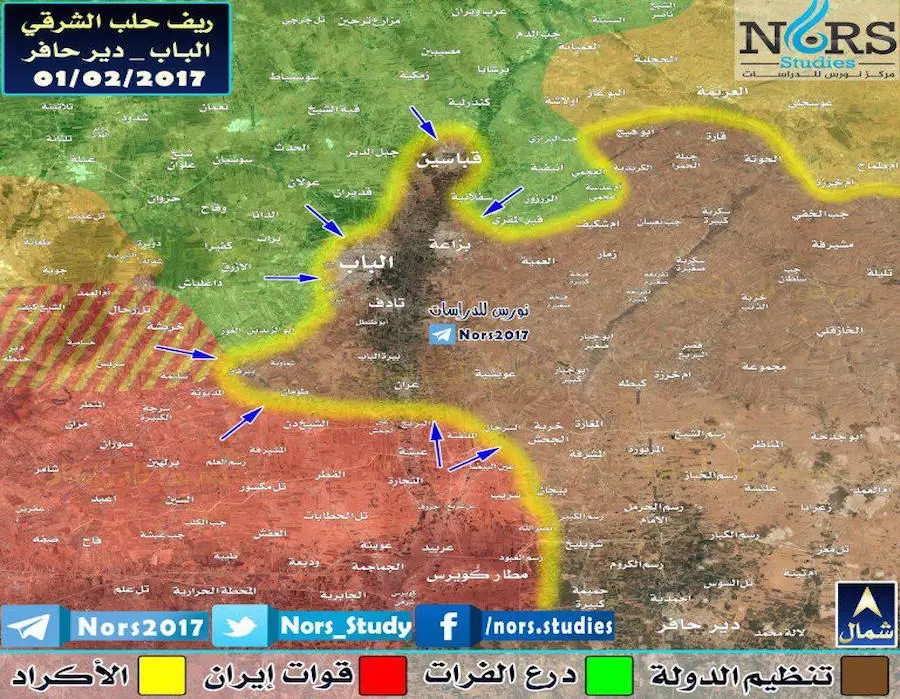 “درع الفرات” : أي تقدم من المليشيات الايرانية باتجاه “الباب” سيتم مواجهته
