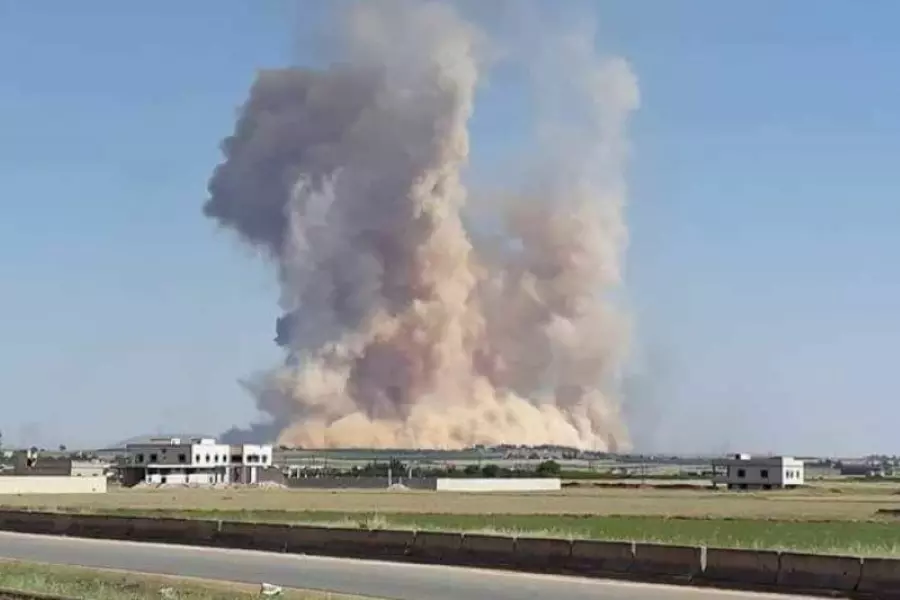 «غارة على مطار حماة»