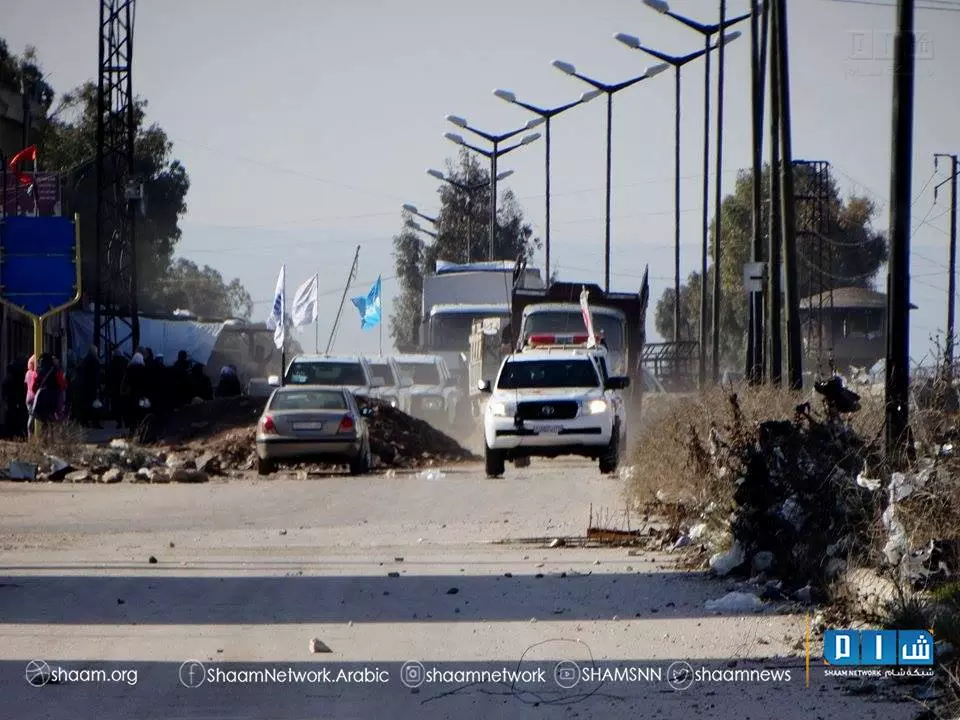 قافلة مساعدات جديدة تدخل حي الوعر برعاية الأمم المتحدة