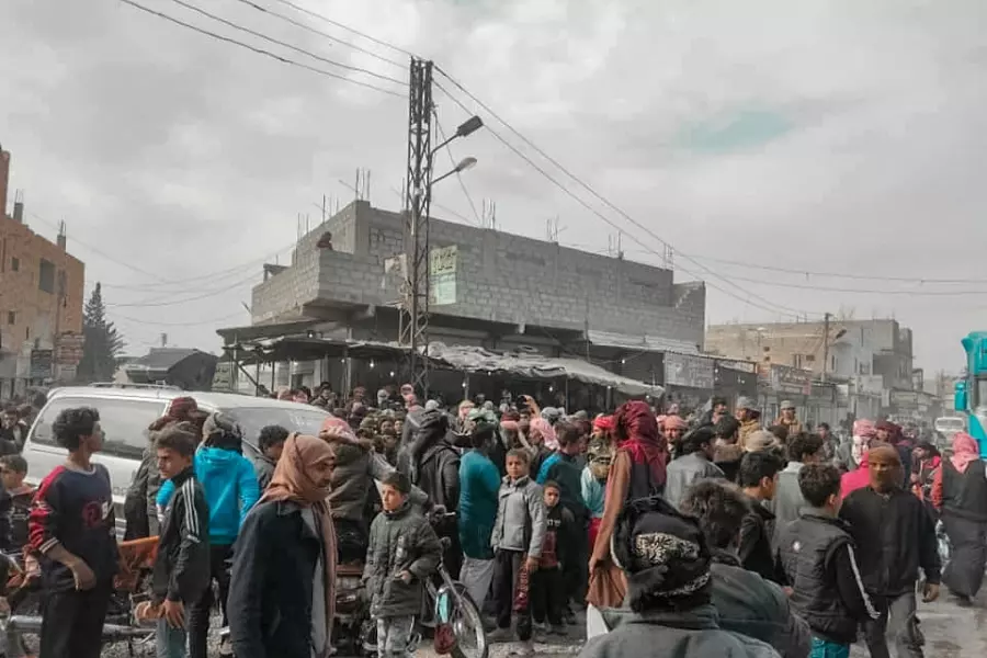 مظاهرة شعبية مناهضة لممارسات "قسد" بريف ديرالزور