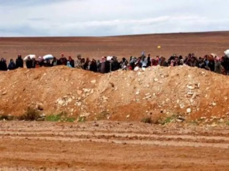 آلاف السوريون في صحراء الأردن بانتظار الدخول