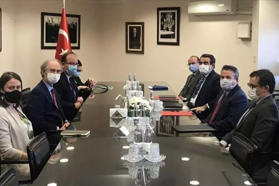 نائب وزير الخارجية التركي يبحث مع بيدرسون مستجدات الوضع بسوريا