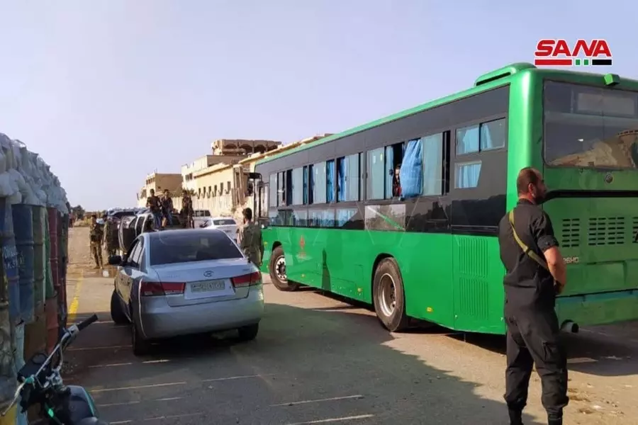 وصول الدفعة الثانية من مهجري درعا البلد إلى "الباب"