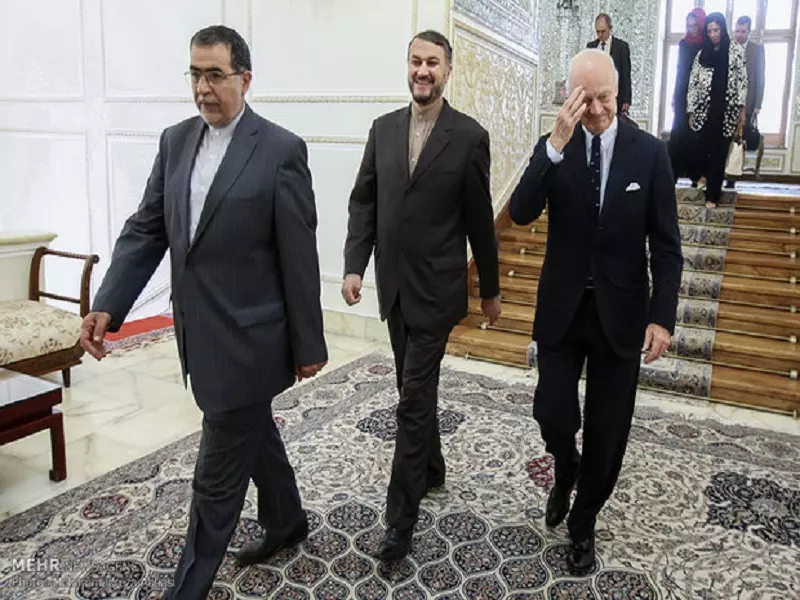 عبد اللهيان : لابد من اصلاح في سوريا و لكن داخلي .. دي مستورا : الحفاظ على وحدة سوريا و رحيل الأجانب