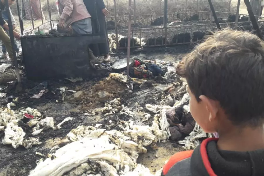 وفاة طفلة حرقاً داخل خيمة عائلتها شمالي حلب