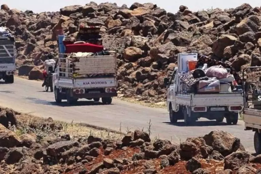 لاجئو درعا نحو إسرائيل والأردن