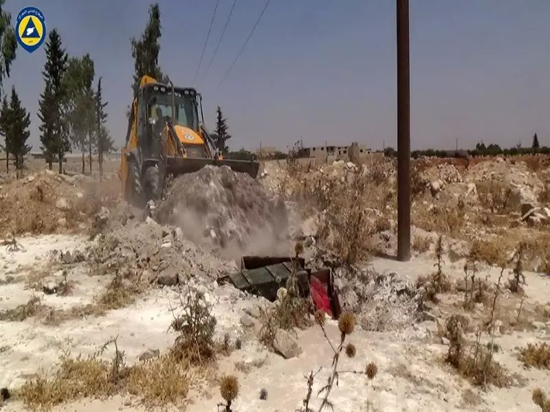العثور على مقبرة جماعية تحوي قتلى قوات الأسد في قرية الحامدية