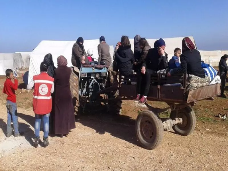 تسيير أول رحلة لنقل نازحي الريف الشمالي لحلب عبر منطقة عفرين