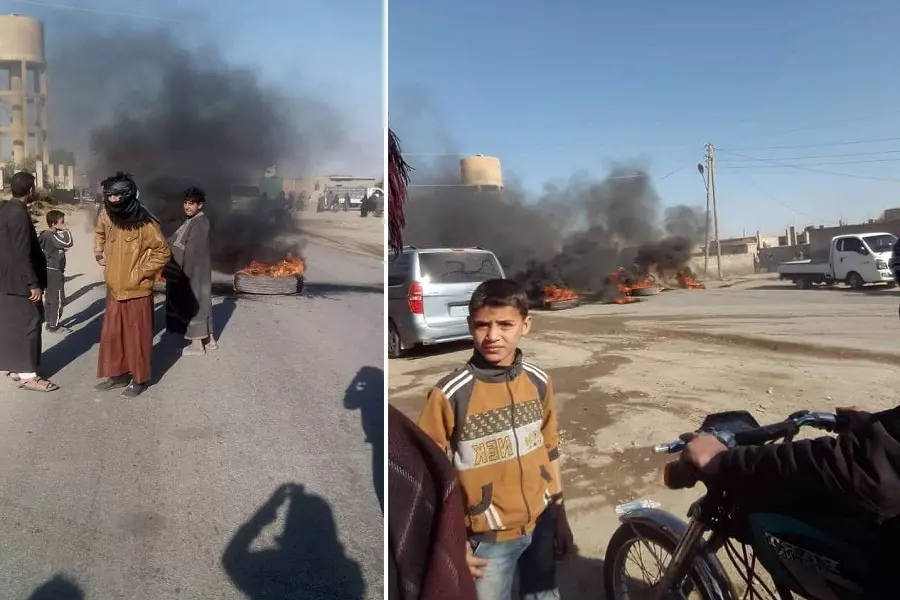 حرق للإطارات وقطع للطرقات.. توتر في تل أبيض عقب مقتل مدني بيد "الجيش الوطني"