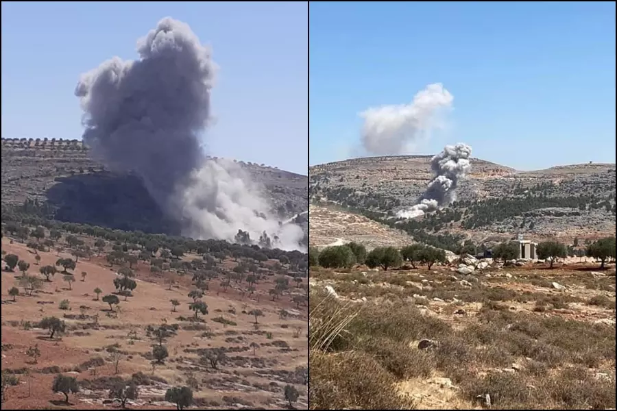 صاروخ بعيد المدى وغارات روسية تطال منطقة جبلية شمالي إدلب