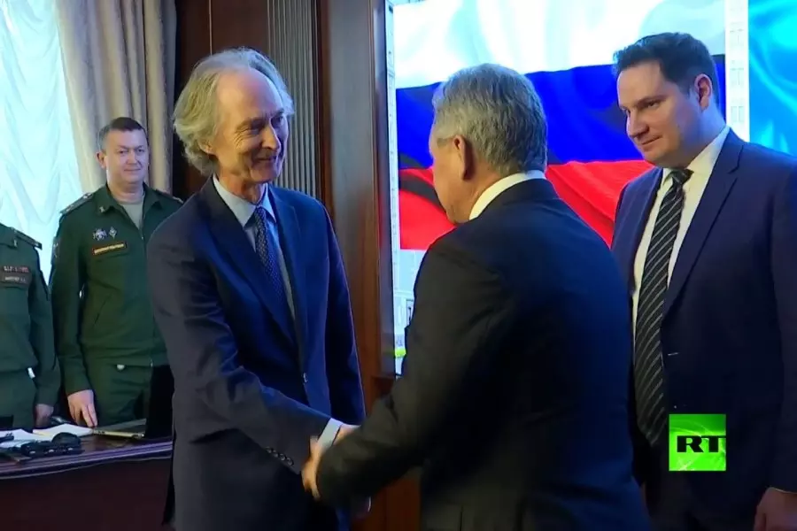 في لقائه مع بيدرسون .. شويغو يدعو لرفع العقوبات عن نظام الأسد