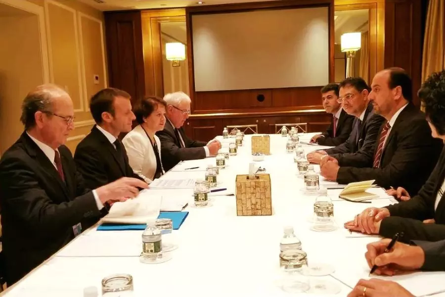 وفد هيئة التفاوض يلتقي مع الرئيس الفرنسي ماكرون في نيويورك