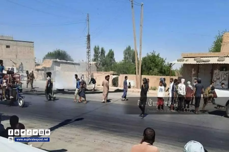 احتجاجات في مدينة البصيرة شرقي ديرالزور رفضا لسياسات وممارسات "قسد"