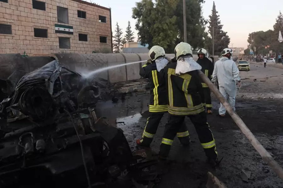 شهداء وجرحى بانفجار مفخخة وسط "عفرين" شمالي حلب