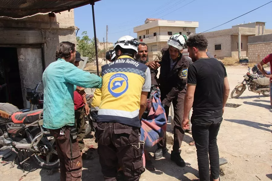 صواريخ النظام ترتكب مجزرة بحق عائلة تعمل في حقل زراعي شمال قسطون بحماة