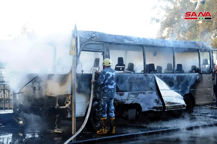 قتلى وجرحى من عناصر الأسد بتفجير عنيف وسط العاصمة دمشق