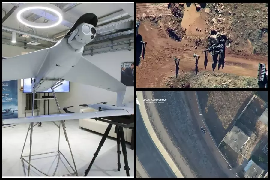 روسيا تختبر طائرة متطورة بدون طيار وتنشر صوراً ترصد قواعد تركية بإدلب