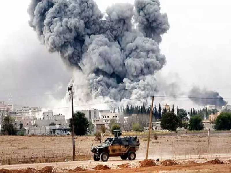 عشر غارات للتحالف على تنظيم الدولة في عين عرب و الرقة