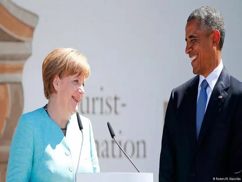 أوباما يشيد بتعامل ميركل مع أزمة اللاجئين السوريين