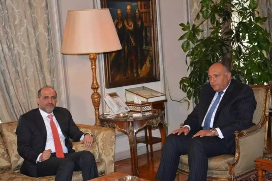 "شكري" يلتقي "الجربا" لبحث "مستقبل الشعب السوري وتحقيق تطلعاته"