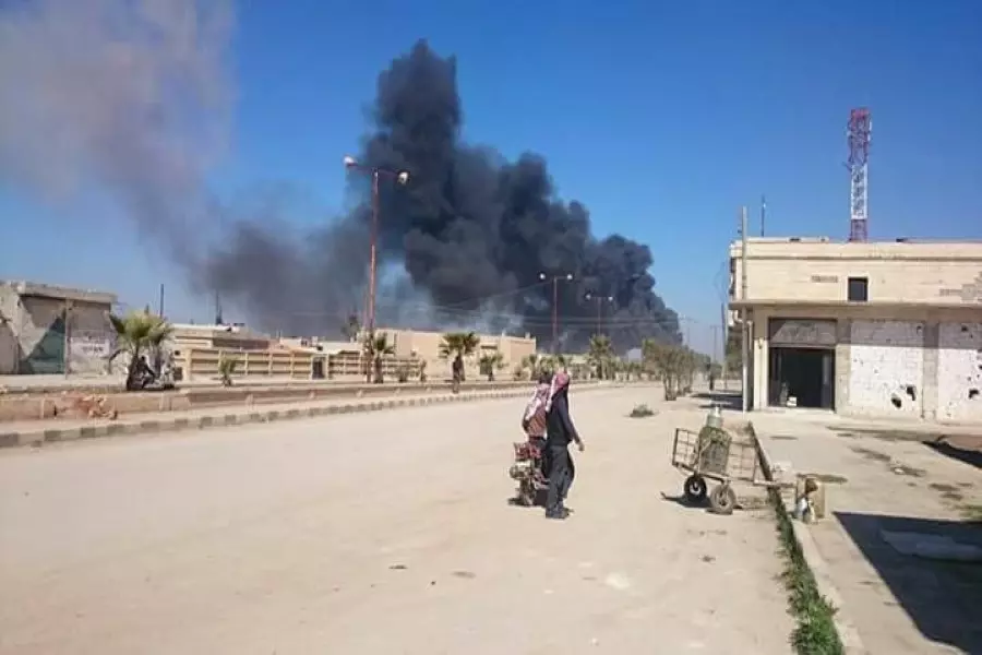 غارات جوية على ابو الظهور في إدلب خلفت شهداء وجرحى