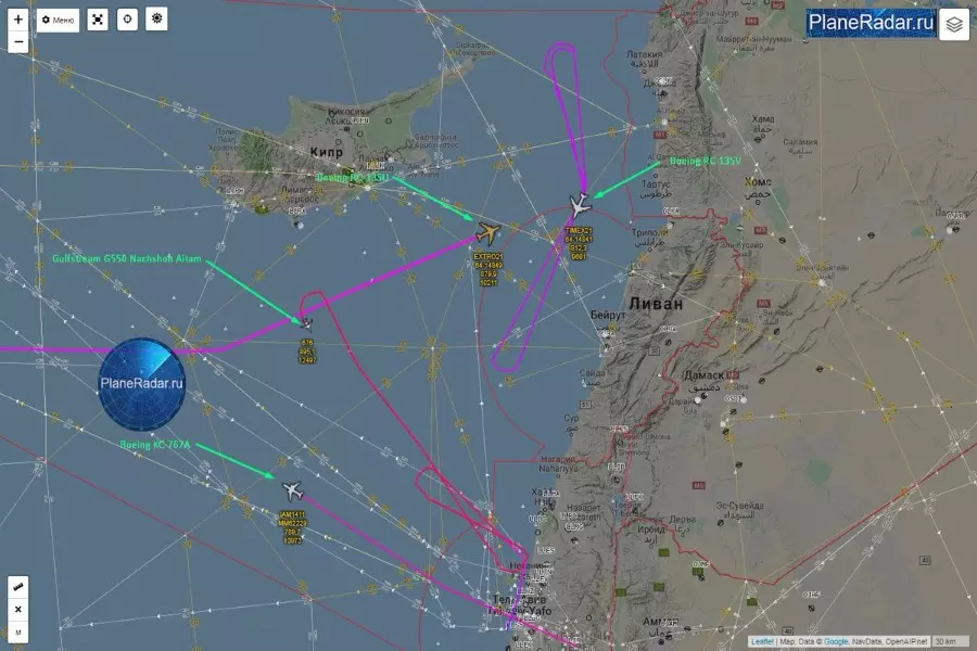 لمرة ثانية بأقل من أسبوع .... روسيا ترصد تحليق طائرتي استطلاع أمريكيتين قبالة السواحل السورية