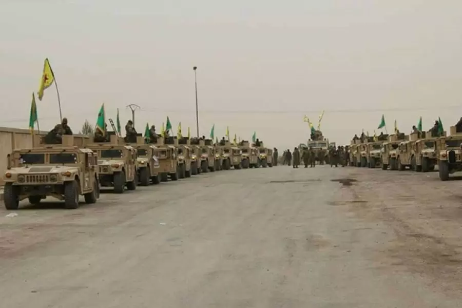 واشنطن تدعم " ي ب ك" بـ 150 شاحنة محملة بعربات مصفحة وأليات عسكرية